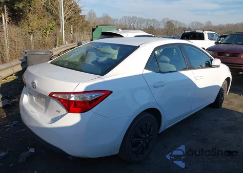 2015 Toyota Corolla Le из США, поврежденный, VIN 2T1BURHE9FC409338